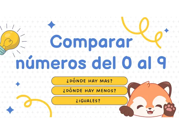 Comparar números de 0 al 9 