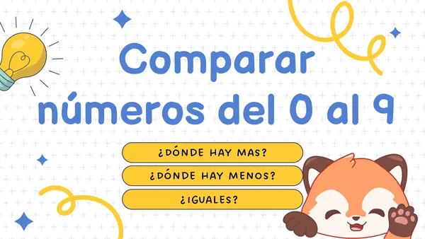 Comparar números de 0 al 9 