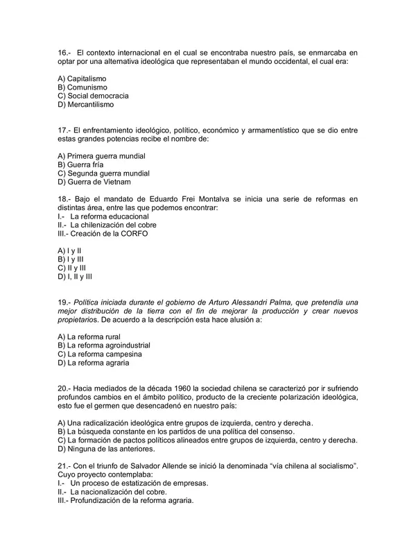 Evaluacion de Historia y Geografia 6 Basico: la participacion ciudadana y la democracia