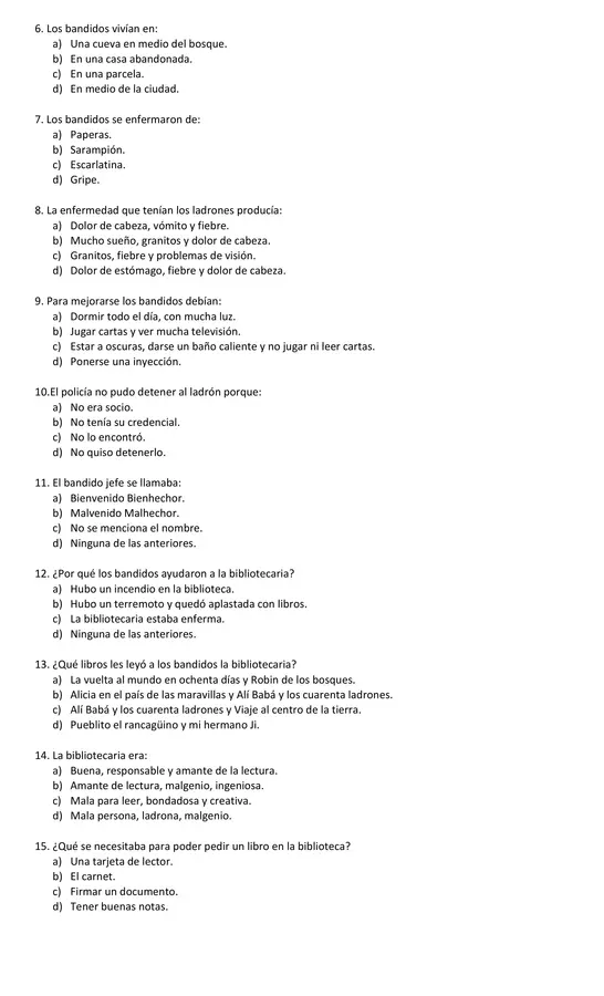 Prueba "El secuestro de la Bibliotecaria"
