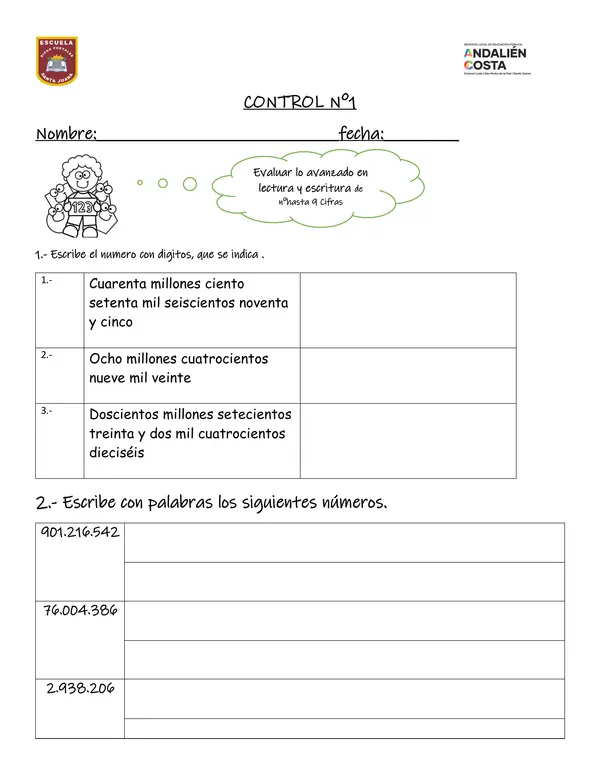 EVALUACION PROCESO UNIDAD 1 