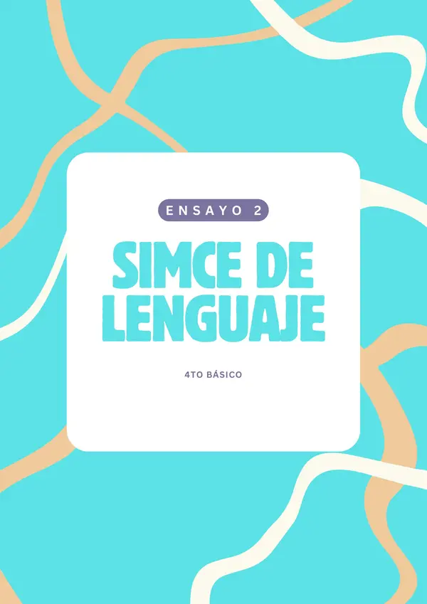 Ensayo SIMCE N°2 Lenguaje 4° Básico: Narrativa, Poesía y Gramática