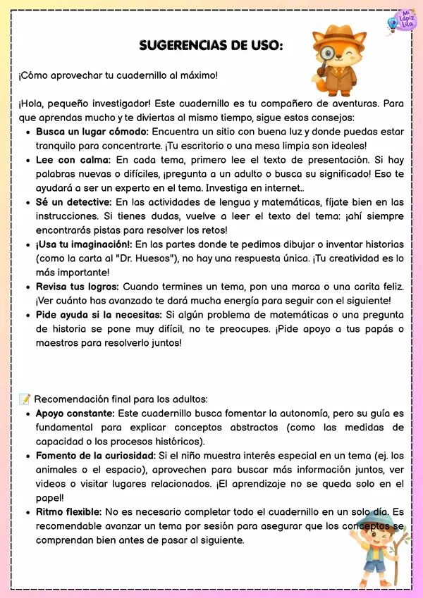 Cuaderno de Repaso: Aprendiendo y creando en 2° de Primaria