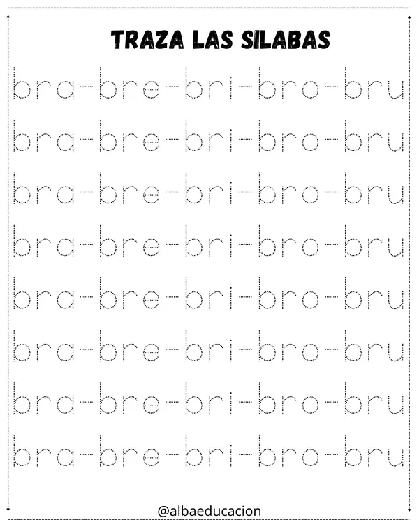 silabas trabadas bra bre bri bro bru