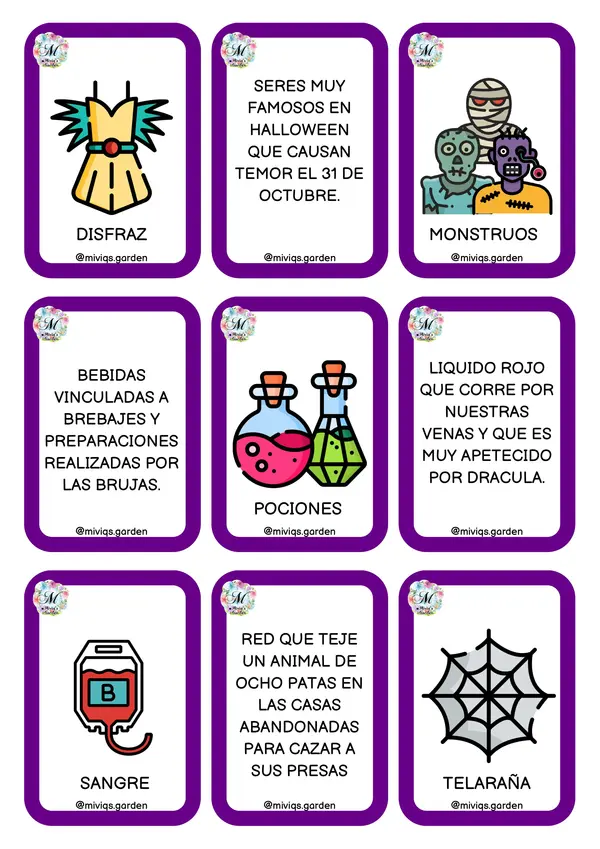 Juego de Mesa de Halloween (72 actividades)