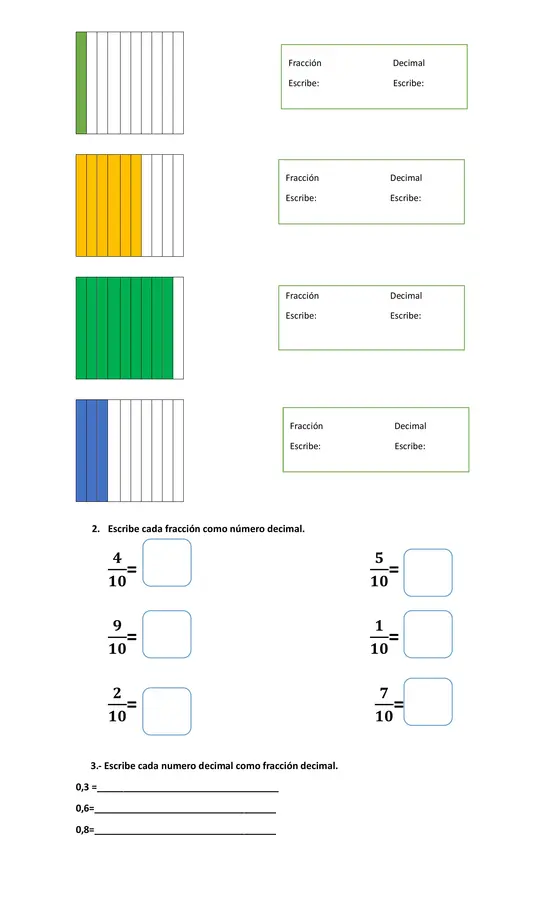 Guía de aprendizaje matemática  números decimales 