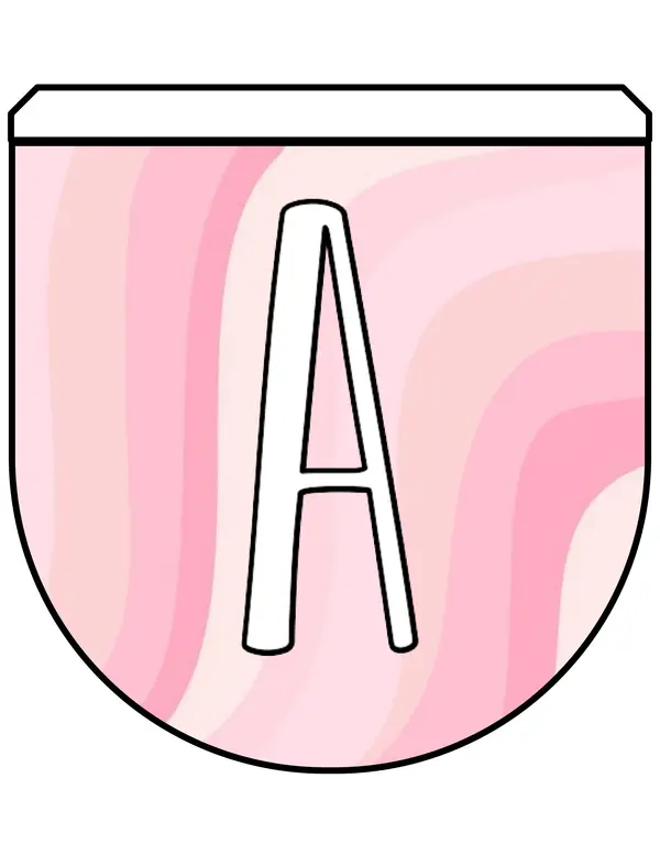 Banner letras rosadas
