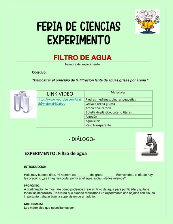 Formato para experimento de Ciencias con diálogo para presentación 4 .Editable.
