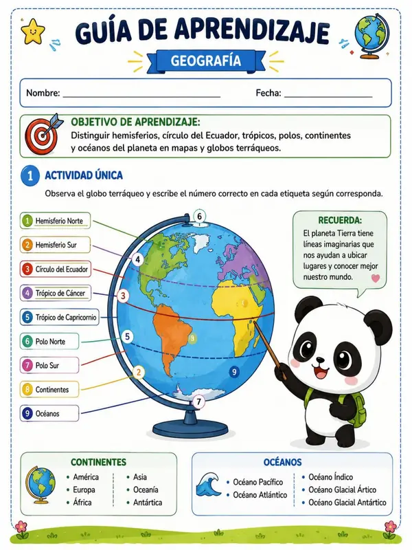 "Set de guías" Unidad Nº1 Historia y Geografía 3º básico