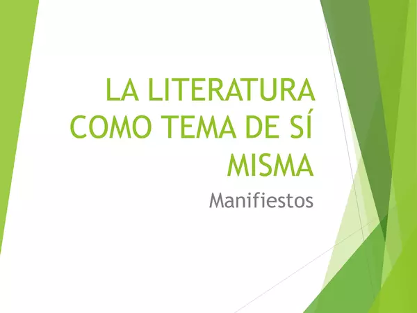 PRESENTACION MANIFIESTOS, lenguaje, cuarto medio