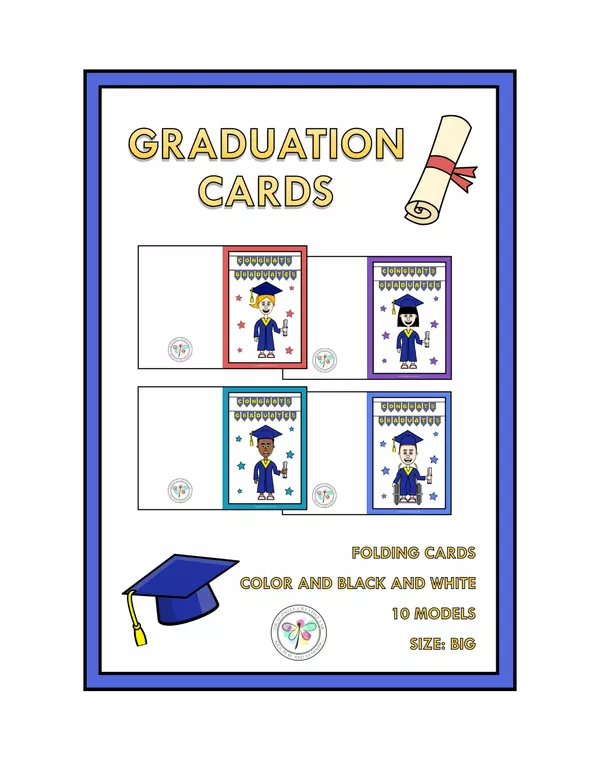 Folding cards Graduation Tarjetas de graduación plegables 2