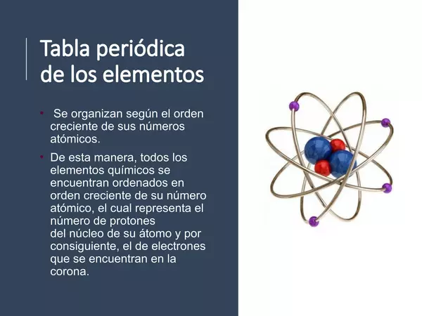 Presentacion Tabla Periodica, Octavo Basico