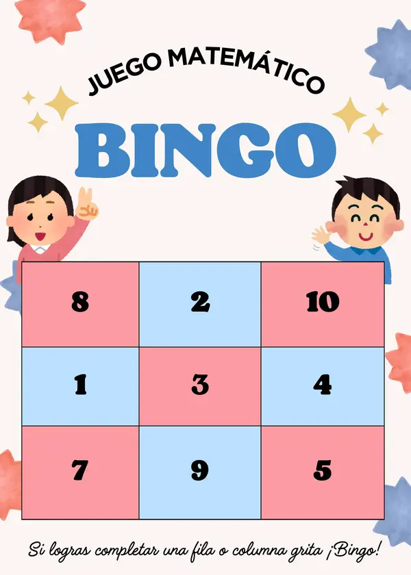 BINGO MATEMATICO 