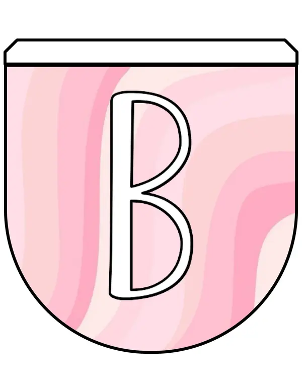 Banner letras rosadas