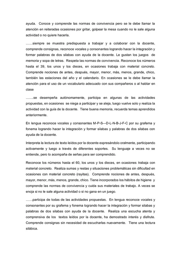 Diagnóstico de agrupamiento de alfabetización 1 