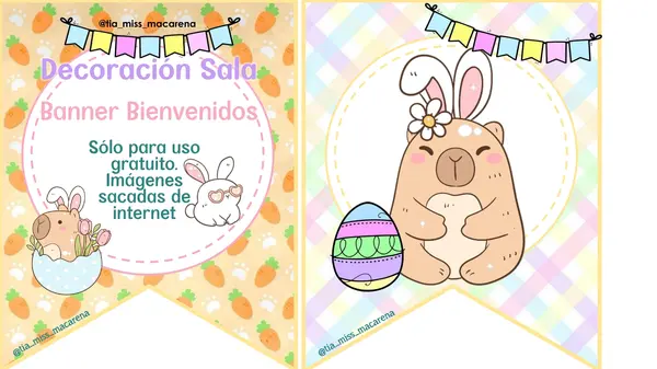 Banner Bienvenidos - Capibara Pascua