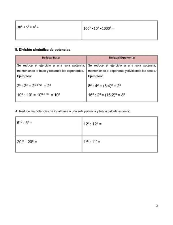GUIA DE ESTUDIO: POTENCIAS 
