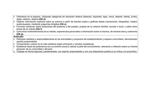 Planificación Mensual Clase a Clase para 1º Básico, historia, septiembre
