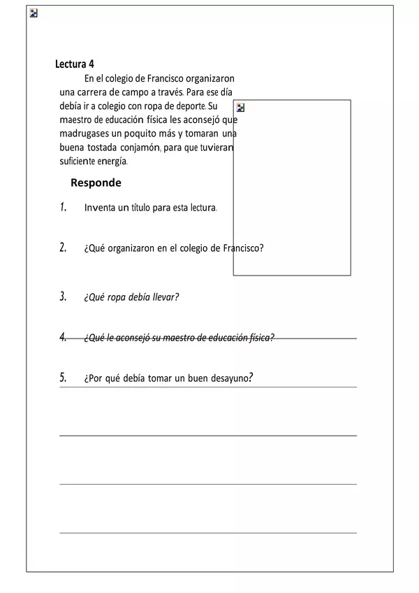 Comprensión lectora 1°básico- guías n° 4. 5. 6 y 7.