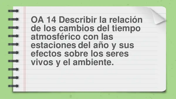 Relación de las estaciones del año y su efecto en seres vivos oa14