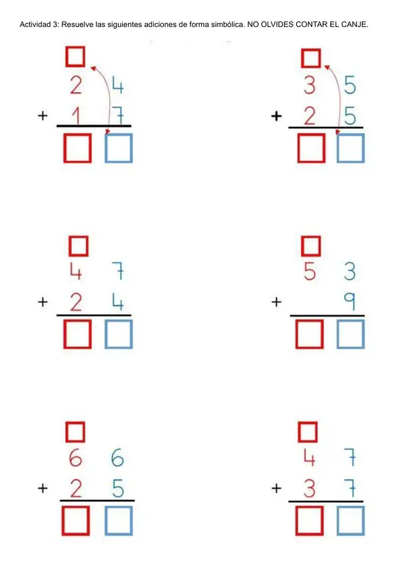 Practicar adición y sustracción con canje COPISI