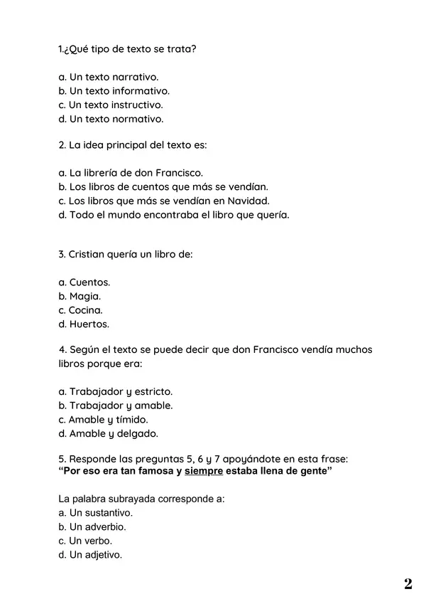 Ensayo SIMCE N°2 Lenguaje 4° Básico: Narrativa, Poesía y Gramática