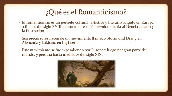 EL ROMANTICISMO - EJE CULTURAL