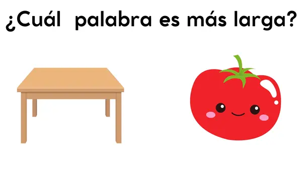 Palabras largas y cortas nivel inicial