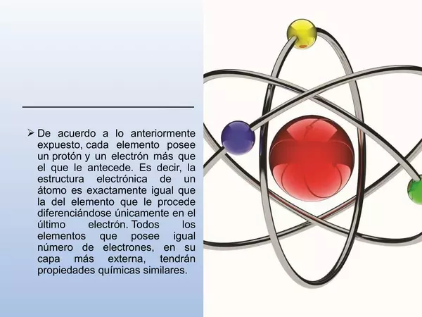 Presentacion Tabla Periodica, Octavo Basico