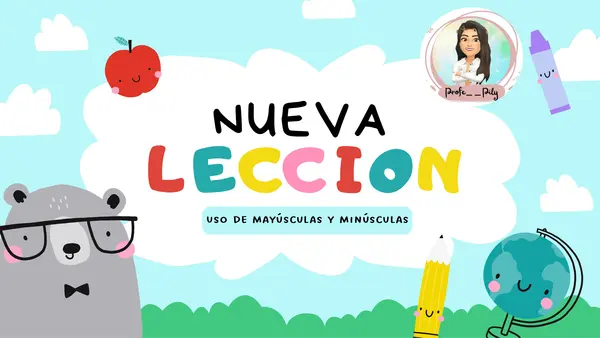 Lección luna, uso de mayúscula y minúscula