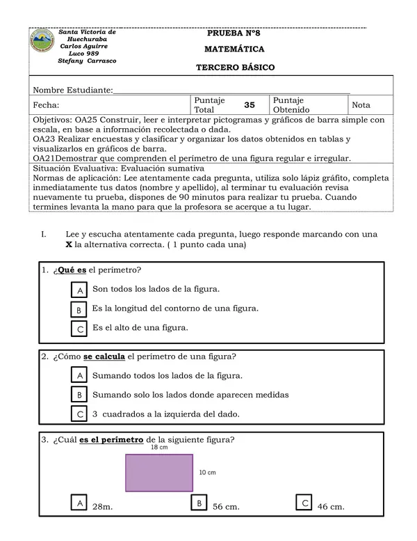 prueba de gráficos y pictogramas