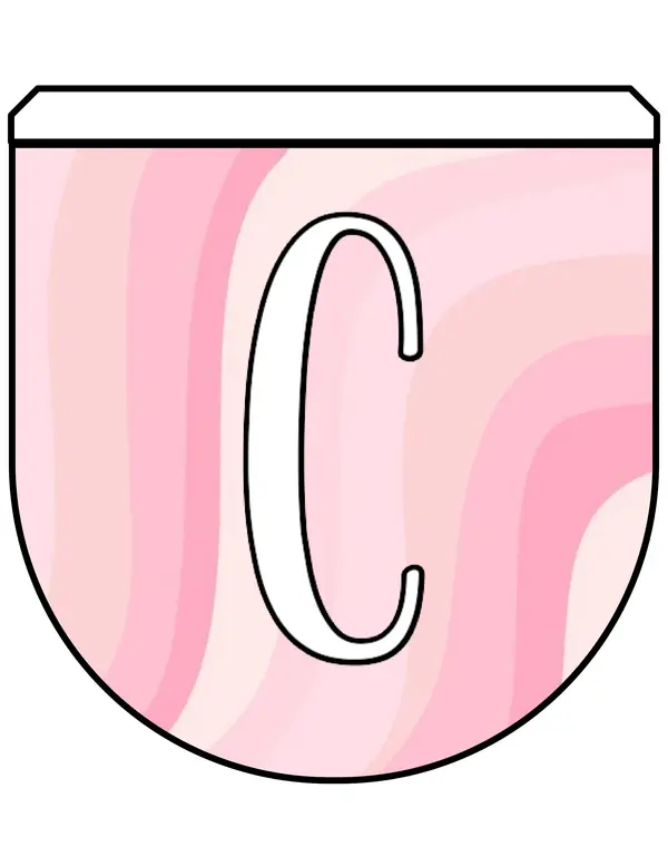 Banner letras rosadas