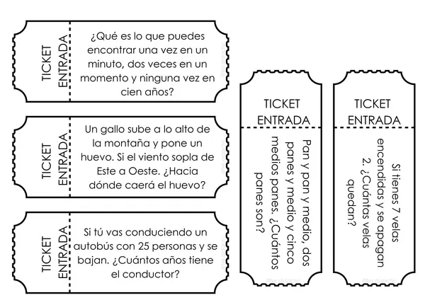 Ticket de Entrada: Acertijos