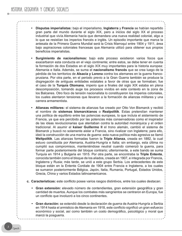 PRIMERA GUERRA O GRAN GUERRA 