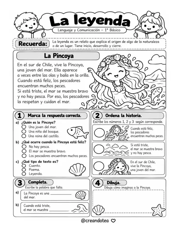 guia 1 basico lenguaje tipo de texto la leyenda
