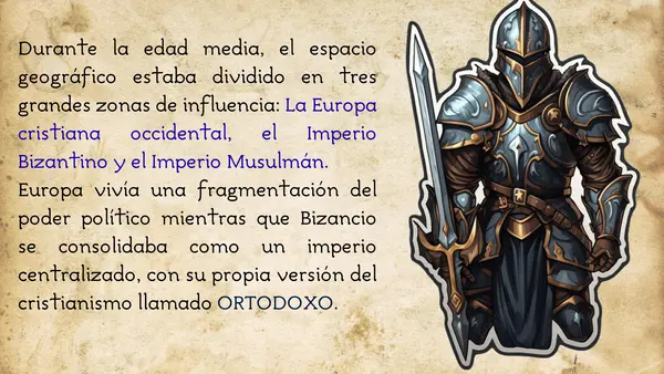 Edad Media - Mundo europeo, imperio Bizantino y mundo musulmán 