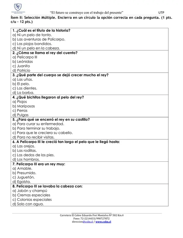 LECTURA DOMICILIARIA "NI UN PELO DE TONTO"