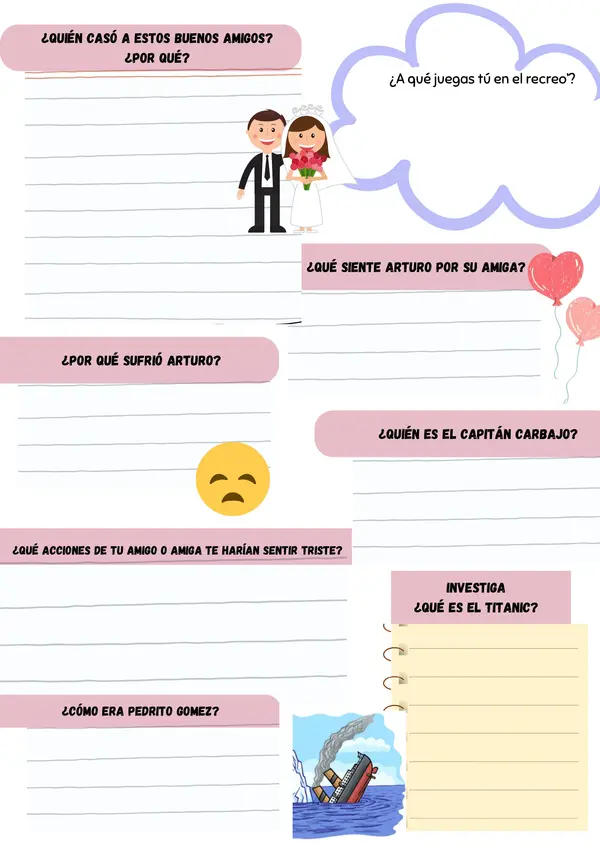  Ficha lista para usar: Plan Lector "Amigos del alma"