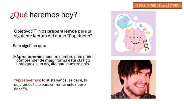 Papelucho - Preparación de la lectura con Germán. 
