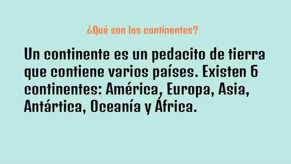 Los continentes del mundo