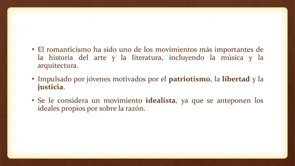EL ROMANTICISMO - EJE CULTURAL