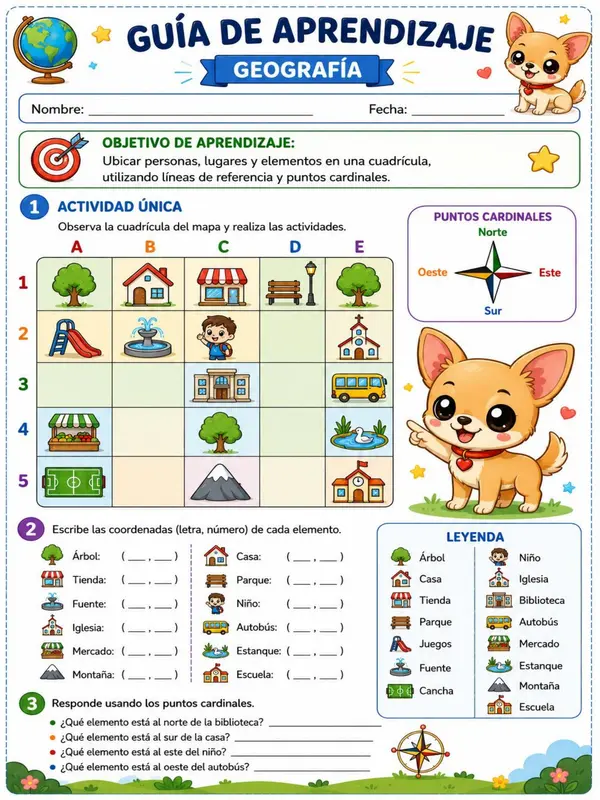 "Set de guías" Unidad Nº1 Historia y Geografía 3º básico