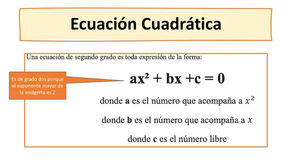 Ecuación Cuadrática Completa