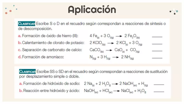 Tipos de reacciones químicas 