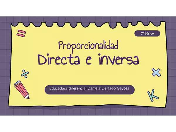 Proporcionalidad directa e inversa 