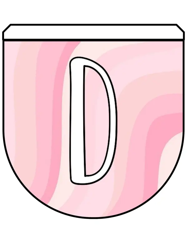 Banner letras rosadas