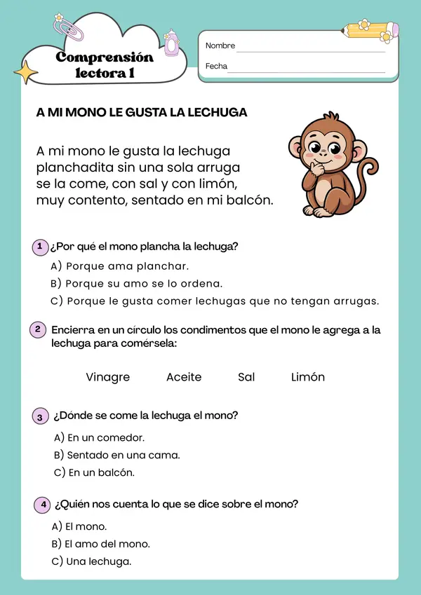 Lecturas tipo simce 2°