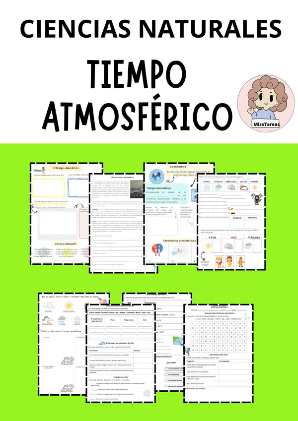 Tiempo Atmosférico Ciencias Naturales Ficha 1