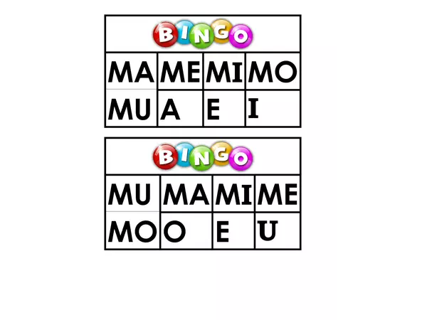 bingo silabas ma,me,mi,mo y mu 