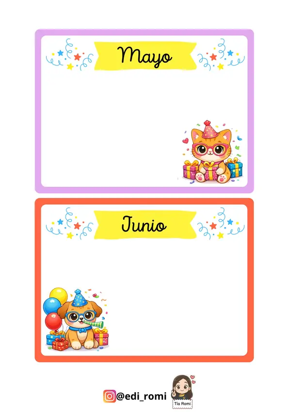 Calendario cumpleaños 